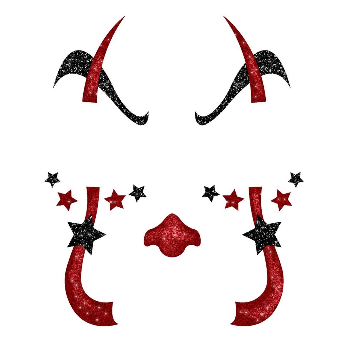 Trucco Decorazioni Adesive Viso Clown | Guirca