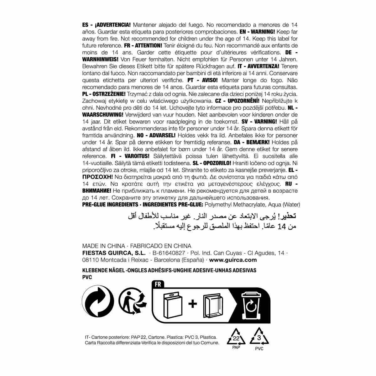 Unghie Harley Quinn con Colla Set 12 pz. | Guirca