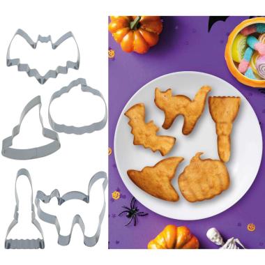 Formine Tagliabiscotti Halloween Metallo Set pz.5 | Guirca