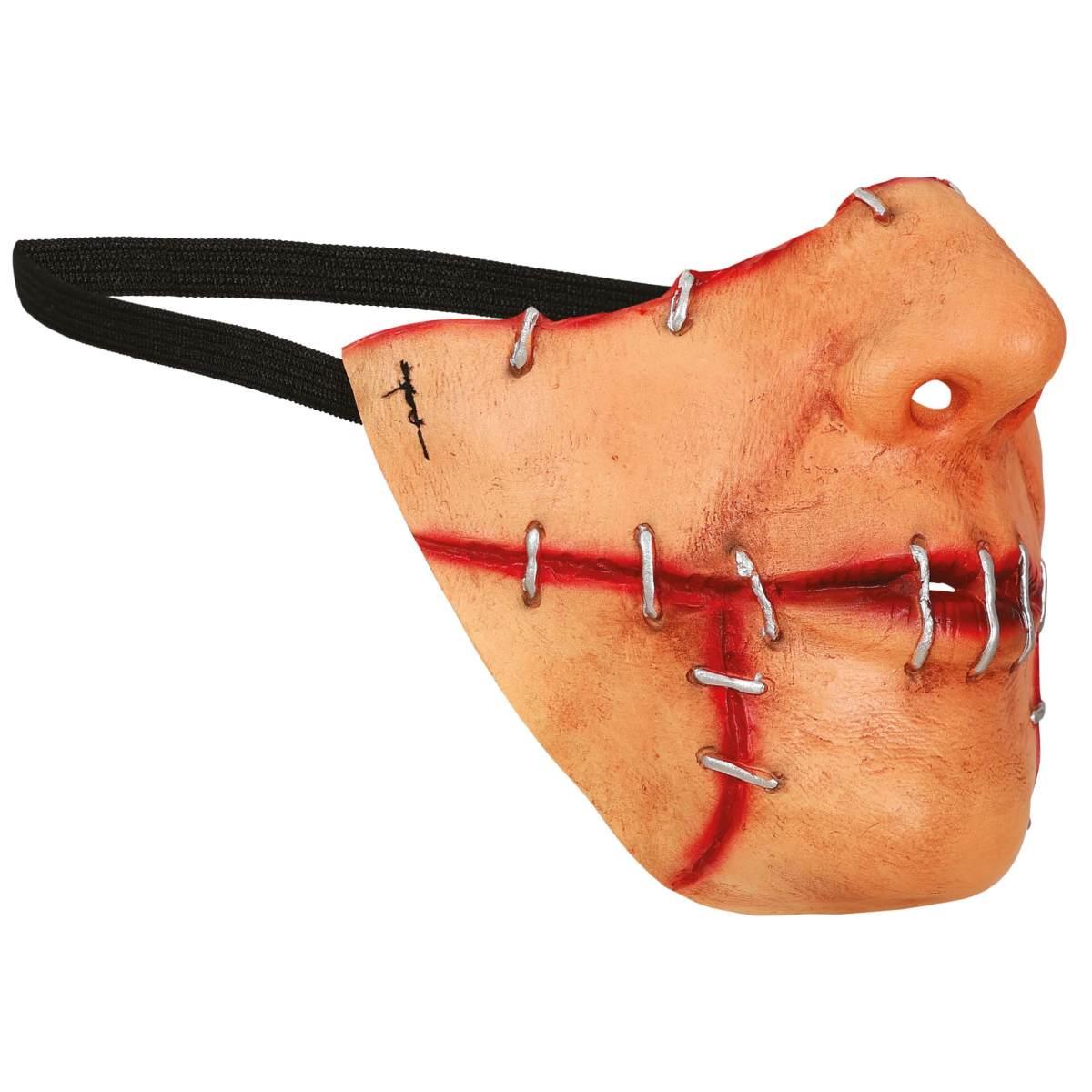 Maschera Viso Horror Lattice Bocca Cucita | Guirca