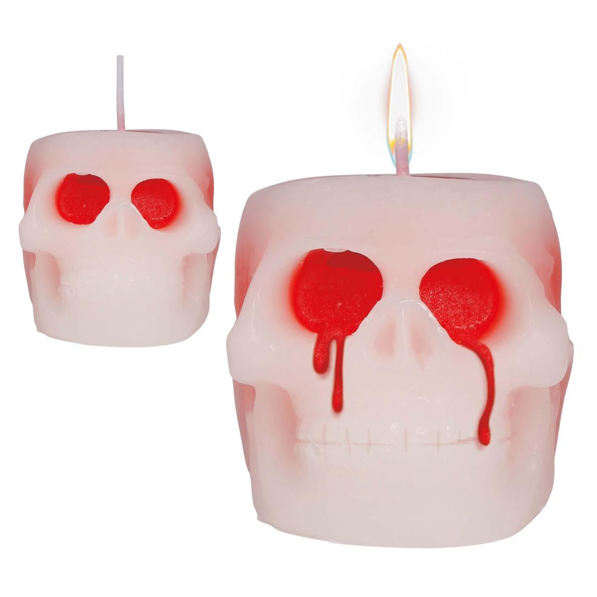 Candela Halloween Teschio con Occhi Sanguinanti cm.6 | Guirca