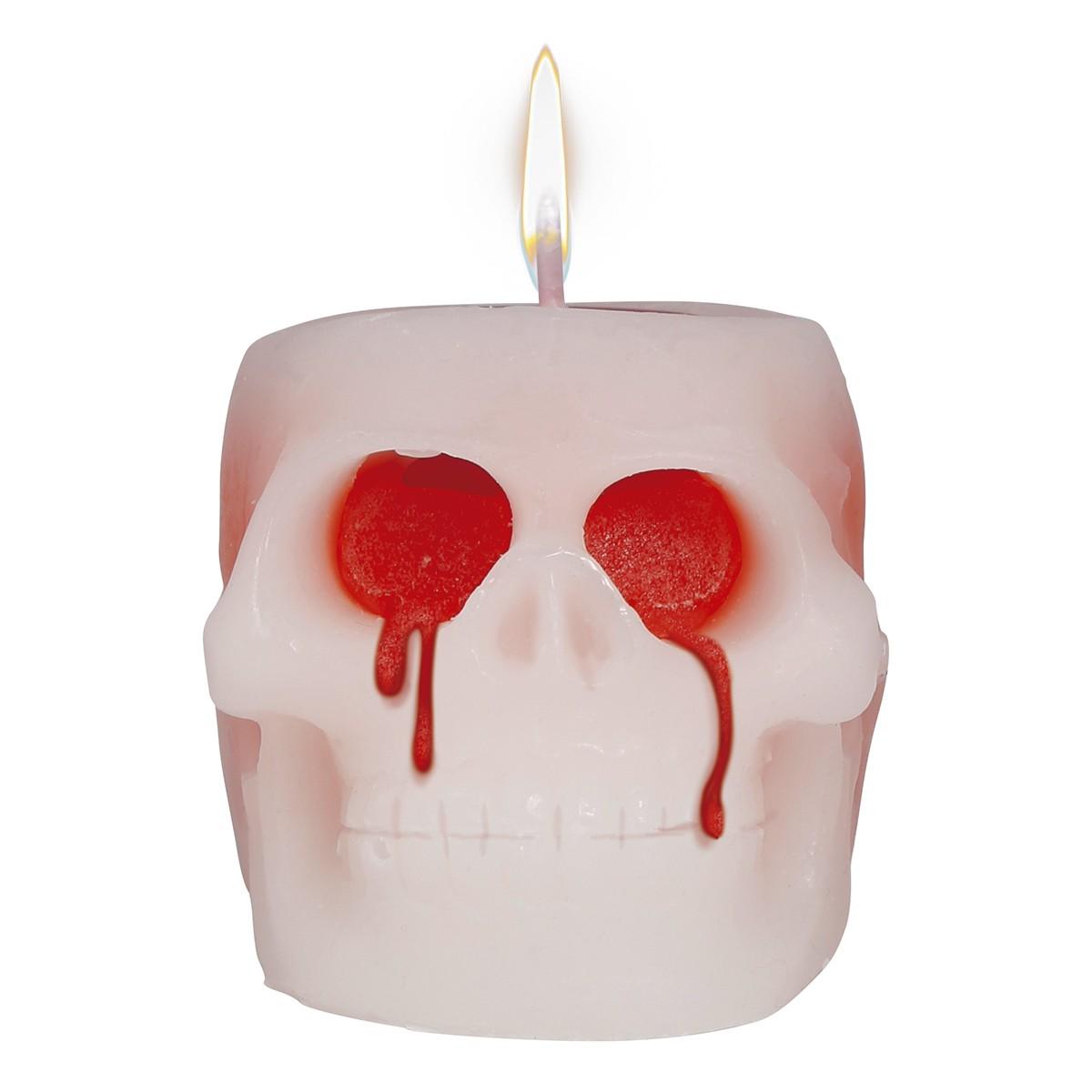 Candela Halloween Teschio con Occhi Sanguinanti cm.6 | Guirca
