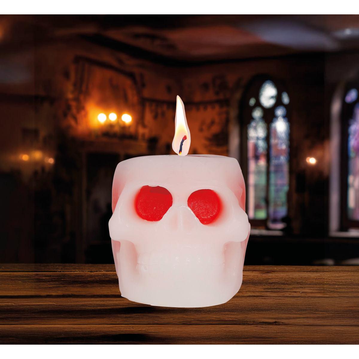 Candela Halloween Teschio con Occhi Sanguinanti cm.6 | Guirca