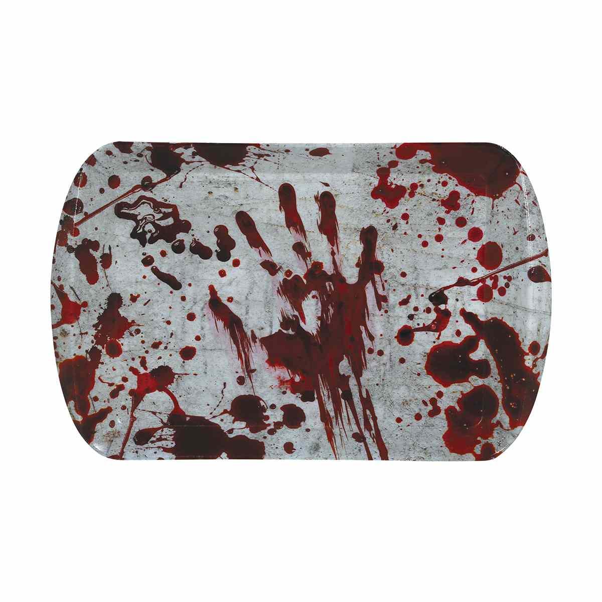 Vassoio Halloween PVC Impronte Insanguinate cm.39x24 | Guirca