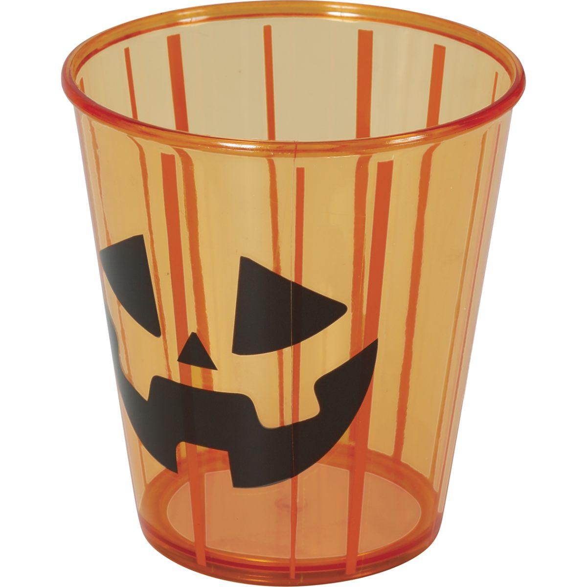 Bicchiere Halloween PVC Arancione con Zucca cm.10 | Guirca
