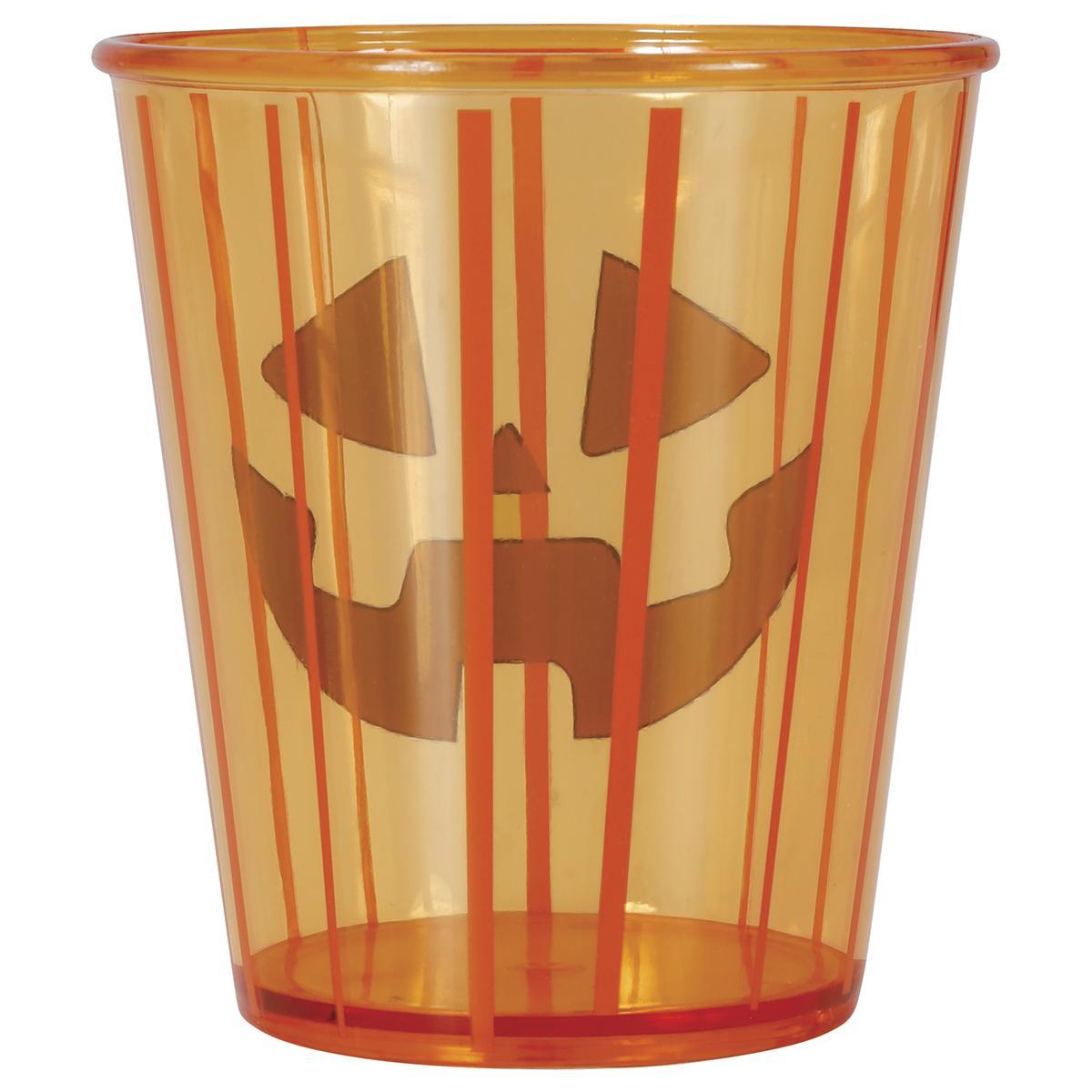 Bicchiere Halloween PVC Arancione con Zucca cm.10 | Guirca