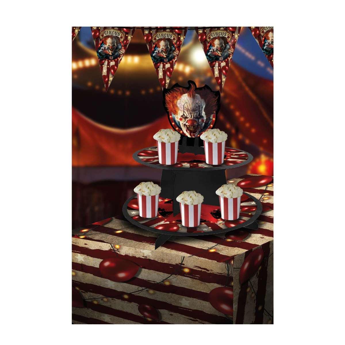 Vassoio Alzata Halloween Carta Circus 2 Piani cm.40x30 | Guirca