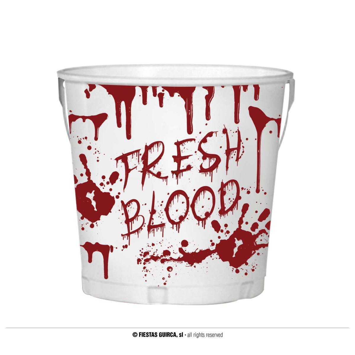 Secchiello Halloween Metallo con Impronte Insanguinate cm.19x23 | Guirca