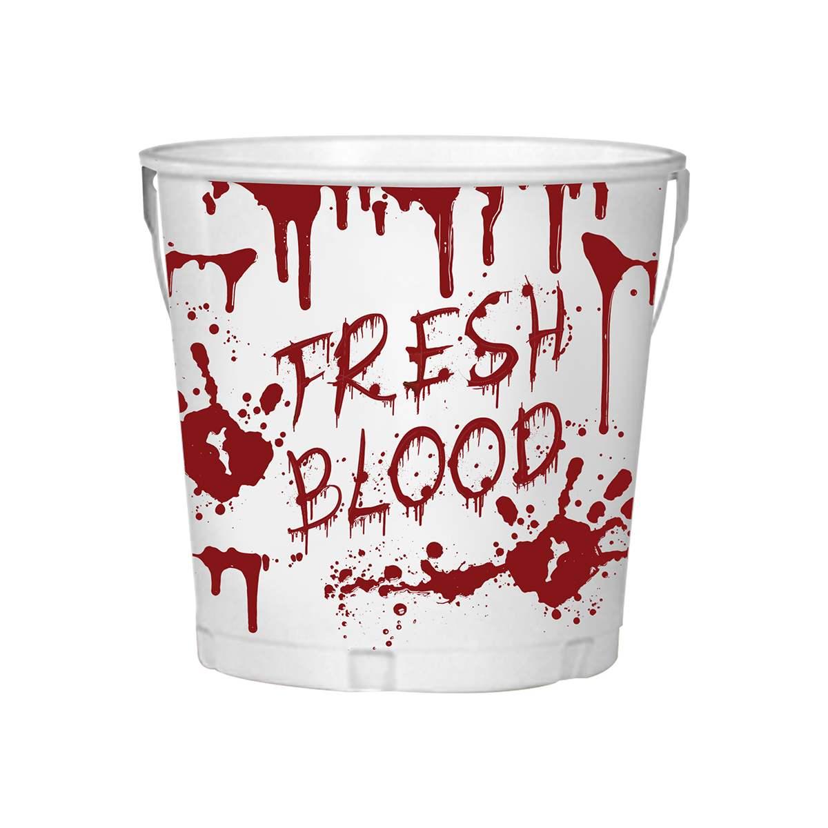 Secchiello Halloween Metallo con Impronte Insanguinate cm.19x23 | Guirca