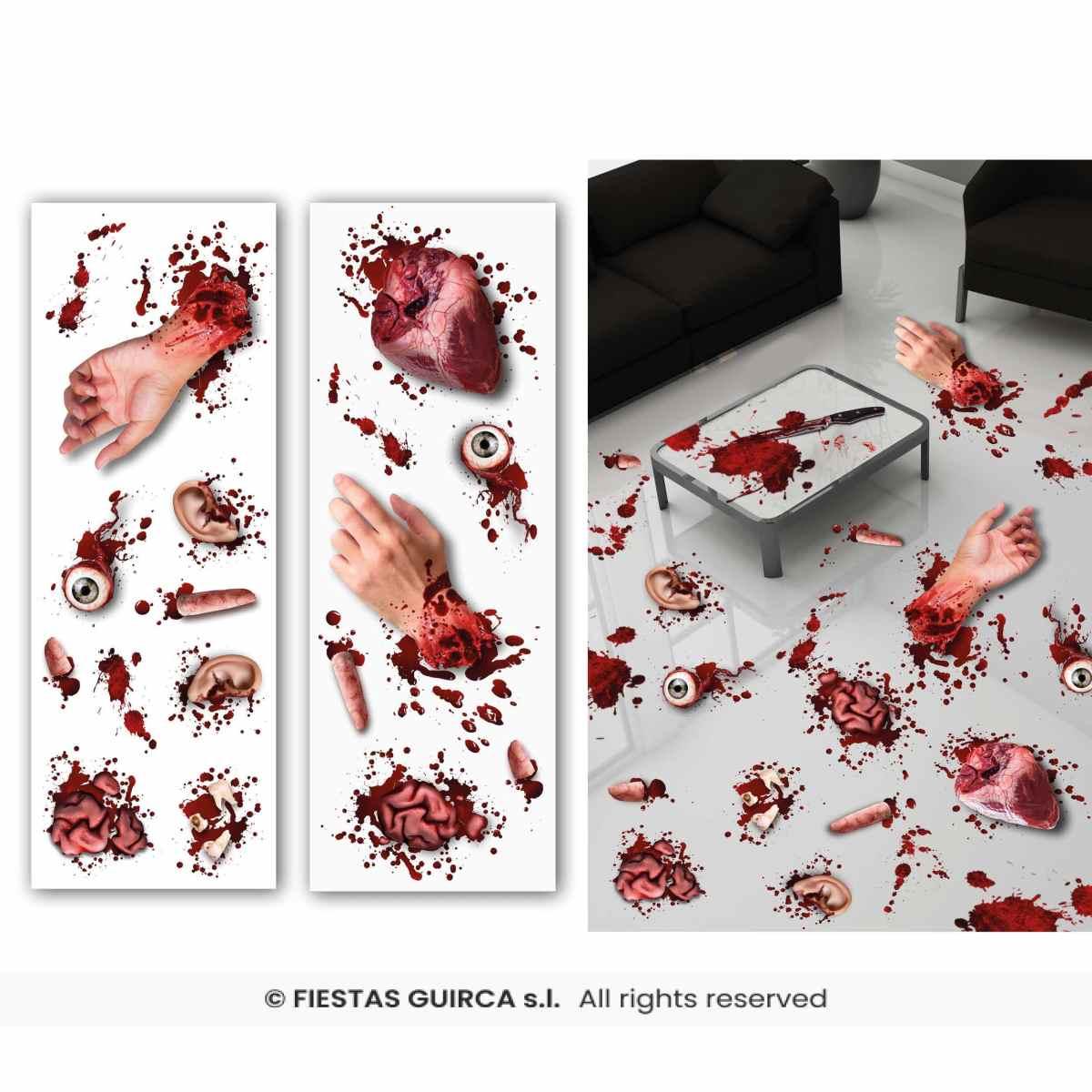 Organi Umani Insanguinati Adesivi cm.25x70 | Guirca