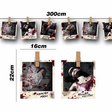 Festone Halloween con Foto Scena Crimine cm.270 | Guirca
