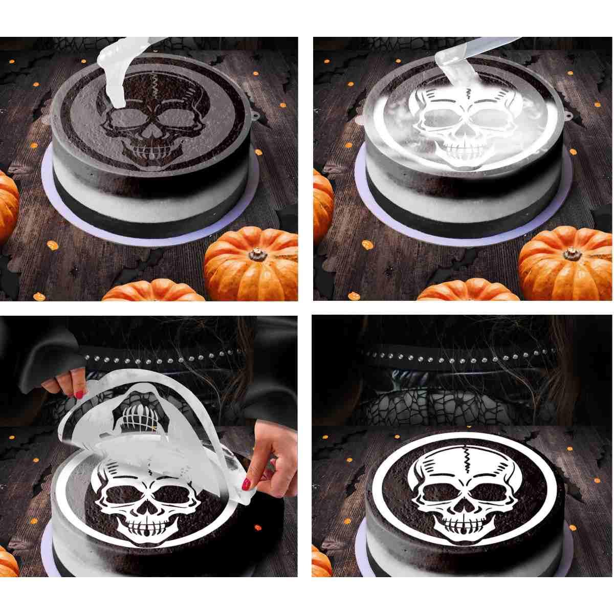 Stencil Halloween per Torte con Scheletro cm.25 | Guirca