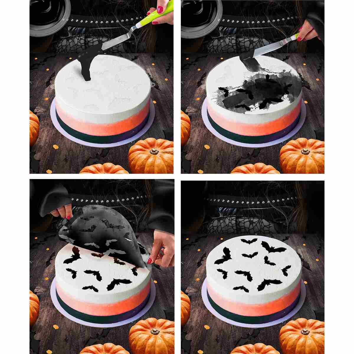 Stencil Halloween per Torte con Pipistrelli cm.25 | Guirca