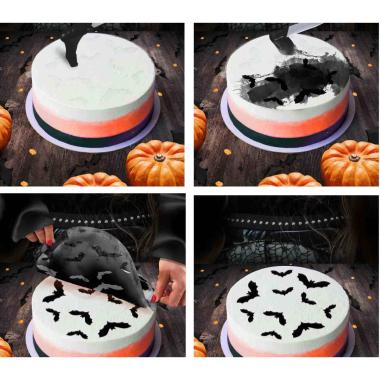 Stencil Halloween per Torte con Pipistrelli cm.25 | Guirca