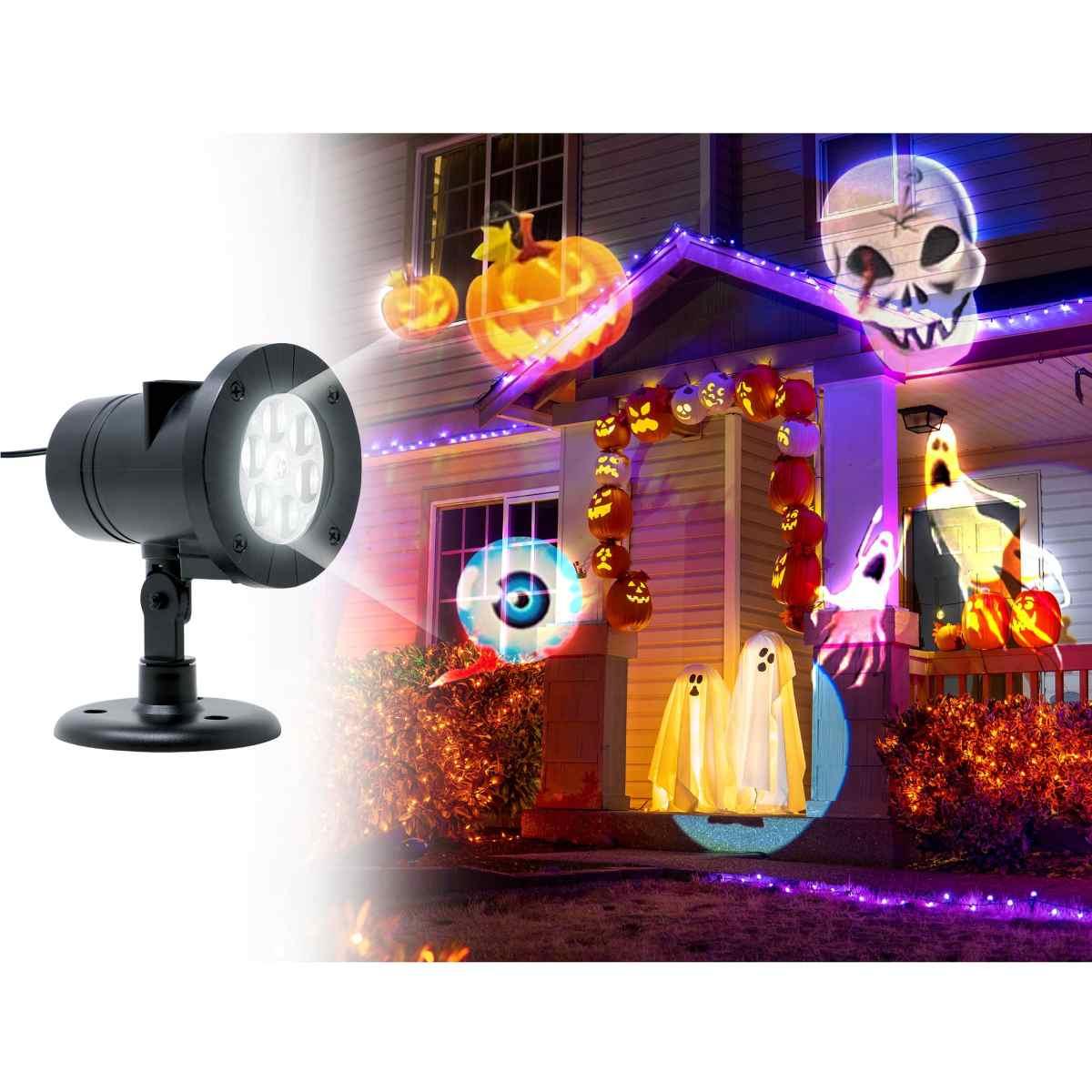 Proiettore LED Soggetti Halloween/Natale con Movimento | Guirca