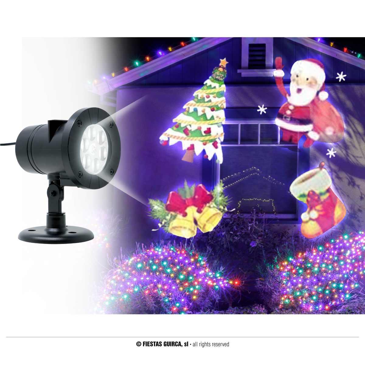 Proiettore LED Soggetti Halloween/Natale con Movimento | Guirca