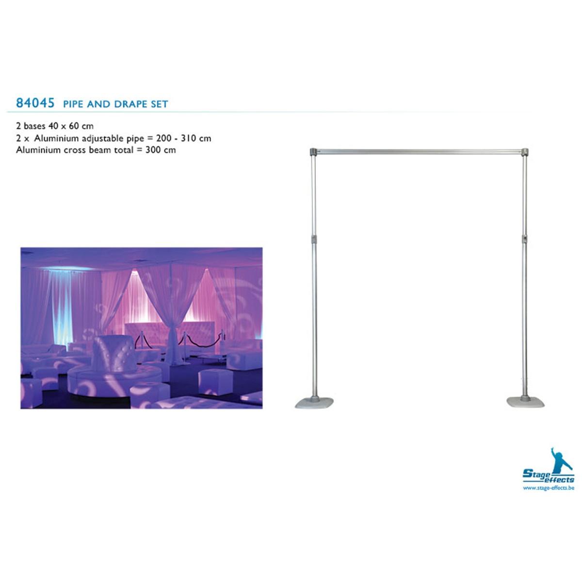 Tubi con Base in Metallo Portatenda Set pz.5 |Espa