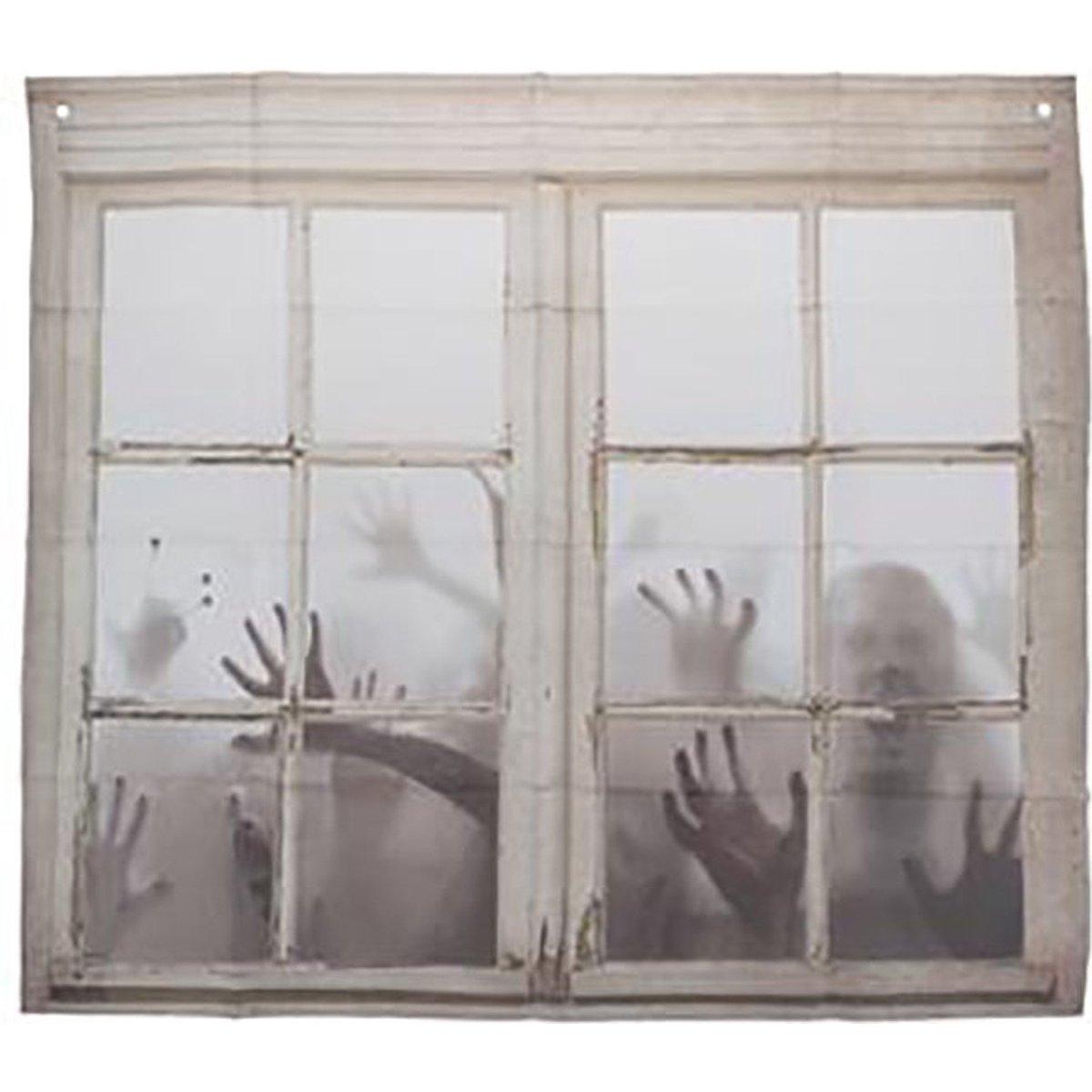 Decorazione Finestra Halloween con Stampa Zombie cm.90x80 | Espa