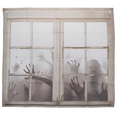 Decorazione Finestra Halloween con Stampa Zombie cm.90x80 | Espa