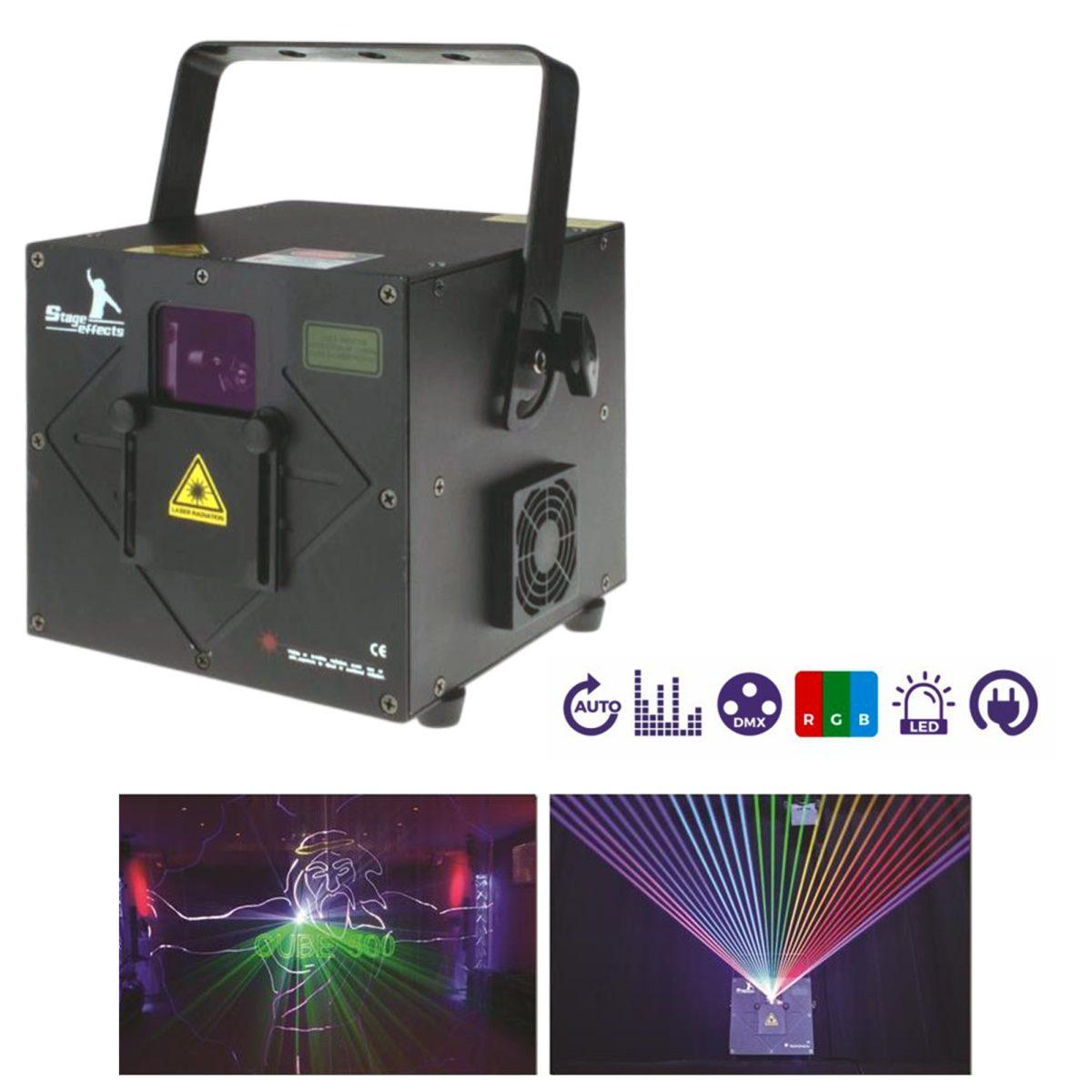 Proiettore Laser Cube 500mw RGB ILDA | Espa