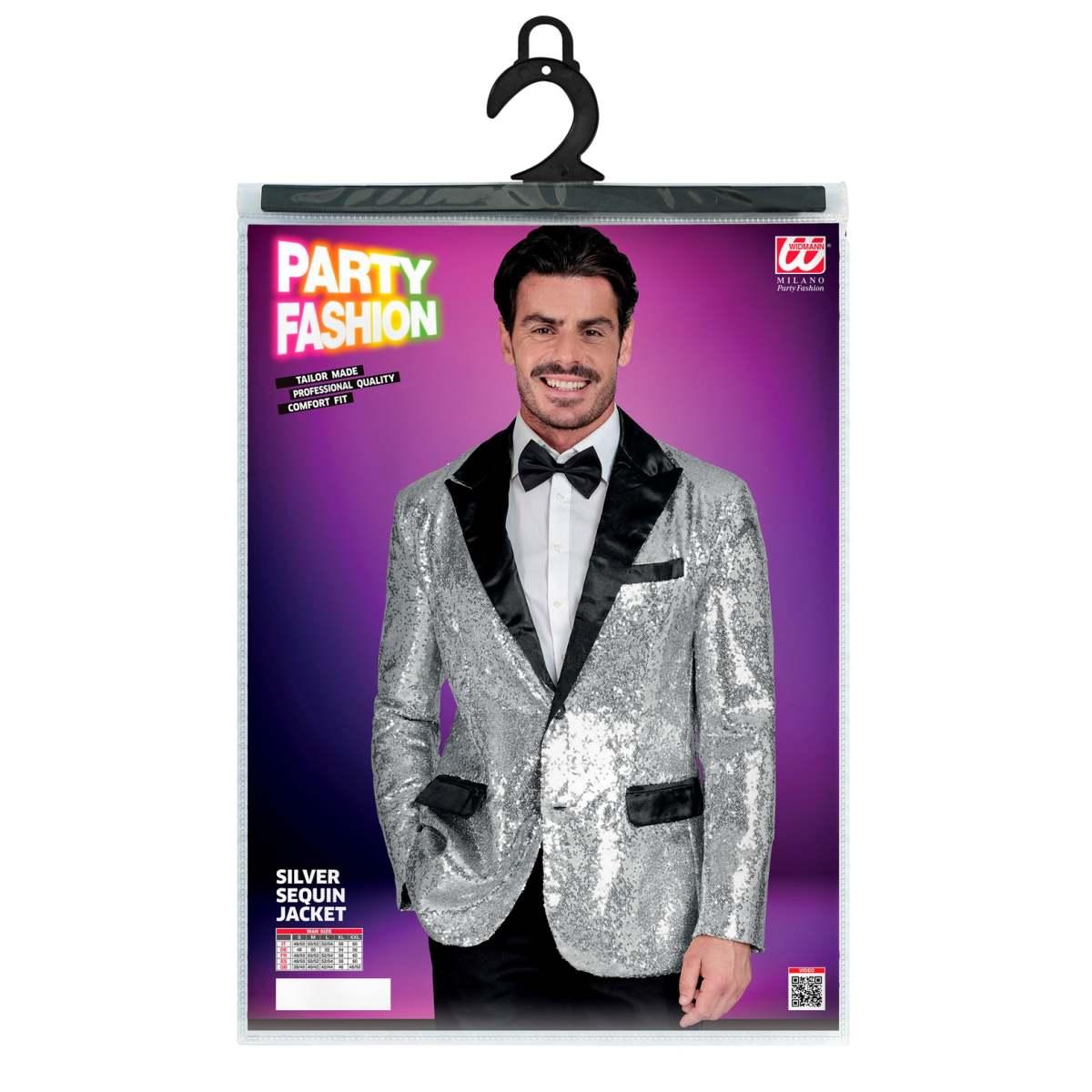 Giacca Argento Paillettes con Bavero |Widmann