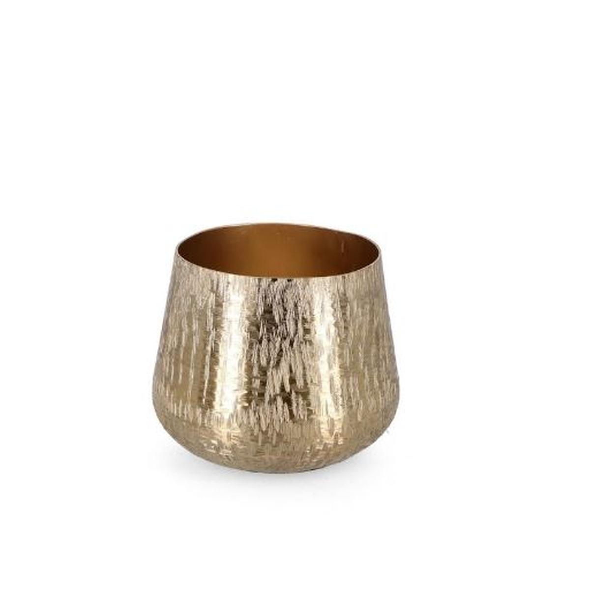 Portavaso Metallo Lathe To Oro cm.20x16 |Bizzotto_370