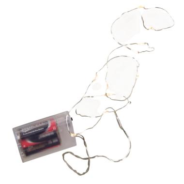 Luci Natale Batteria Led 10 Bianco Caldo Filo Rame