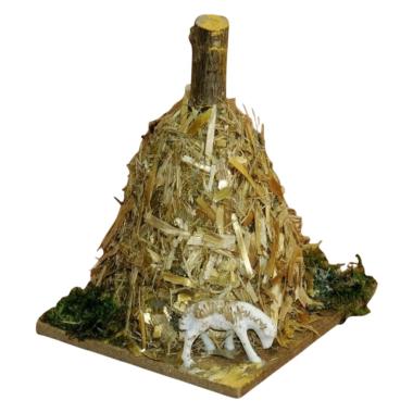 Covone Paglia con Pecora cm.6,5x6,5xh8 |Rossi Rosa