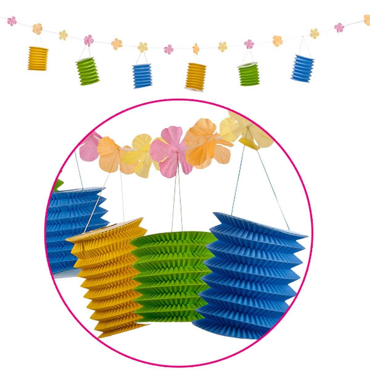 Festone Party Hawaii con 6 Lanterne mt.2,8 |Carnival Toys