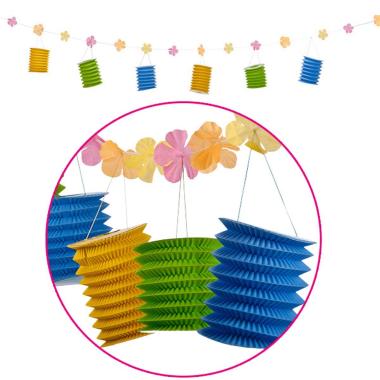 Festone Party Hawaii con 6 Lanterne mt.2,8 |Carnival Toys