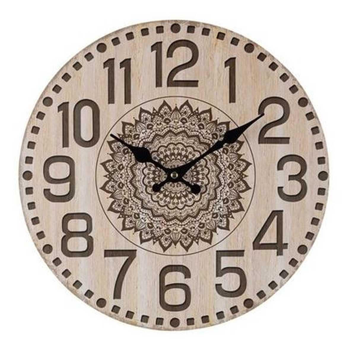 Orologio a Parete cm.Ø34 Legno Mandala Tondo |Bizzotto_171D