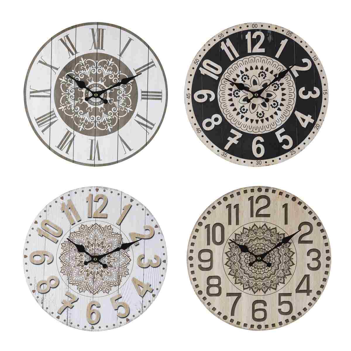 Orologio a Parete cm.Ø34 Legno Mandala Tondo |Bizzotto_171D