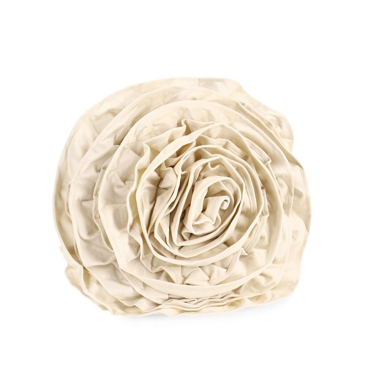 Cuscino Arredo Fryda Fiore Bianco Tondo cm.40 |Bizzotto_245