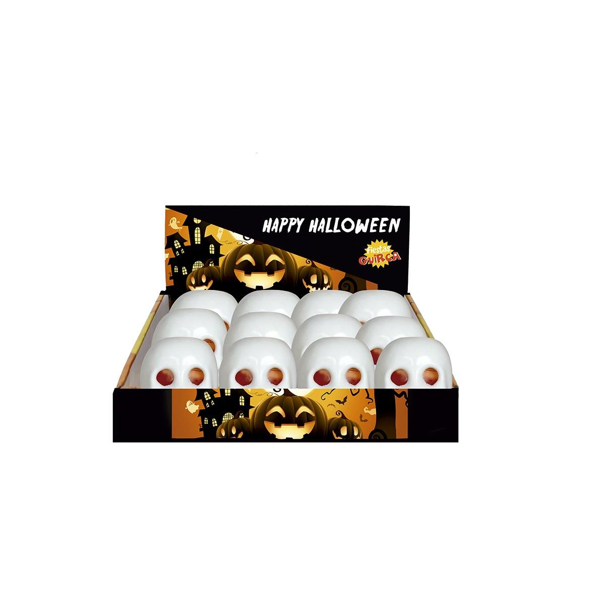 Teschio Antistress con Vermi Colori Assortiti cm.6 |Guirca_838