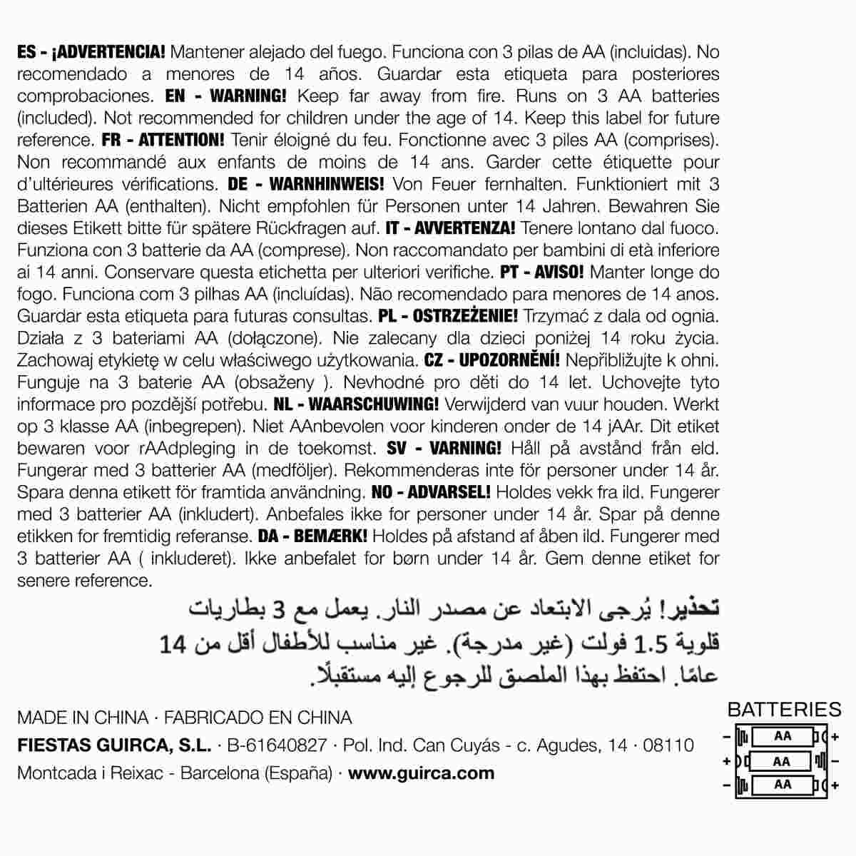 Festone Halloween Mani Scheletro Luminose cm.115 |Guirca_951