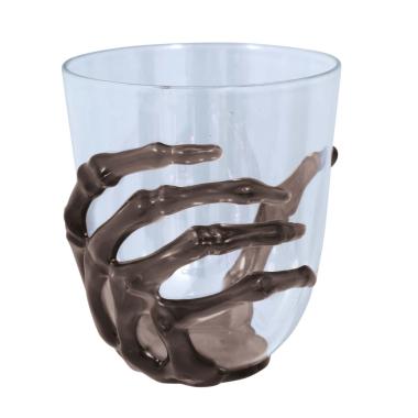Bicchiere Halloween PVC con Mano Scheletro cm.9,5 |Guirca_033