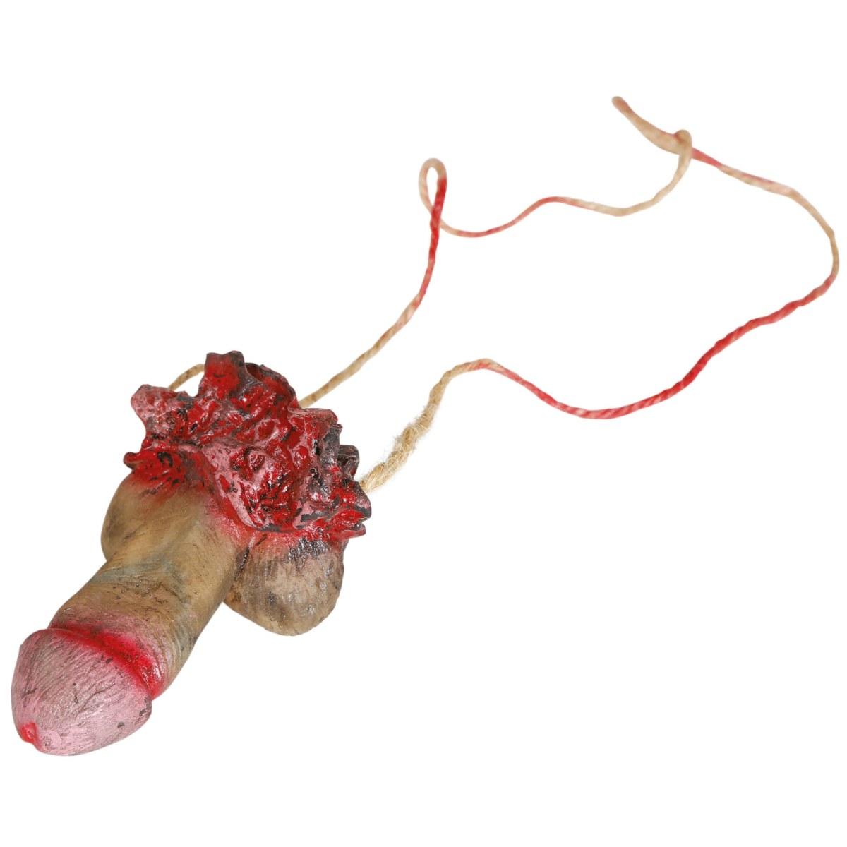 Collana con Pene Lattice Insanguinato cm.12 |Guirca_247