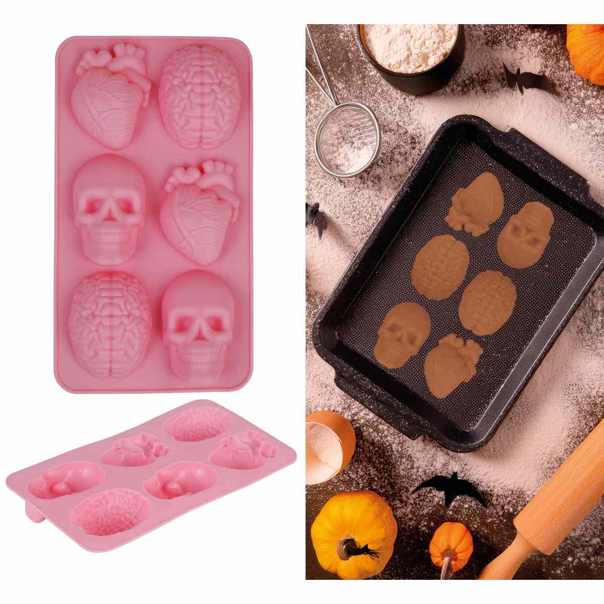 Stampo Silicone Halloween Biscotti Figure Assortite cm.28x16 |Guirca_672