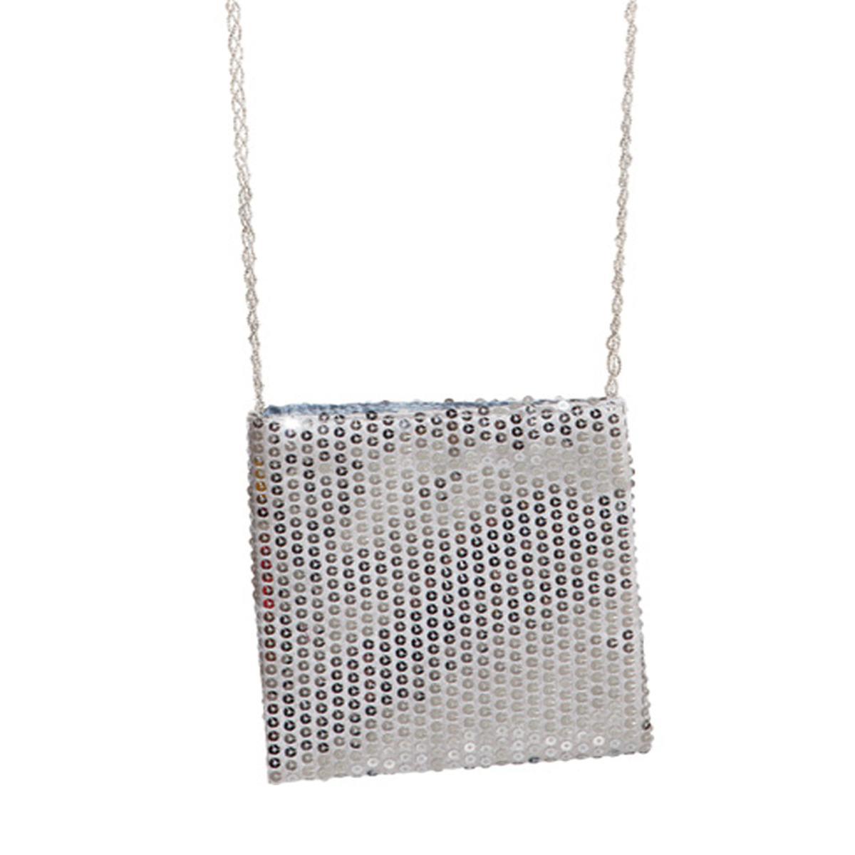 Borsa Paillettes Argento |Orlob