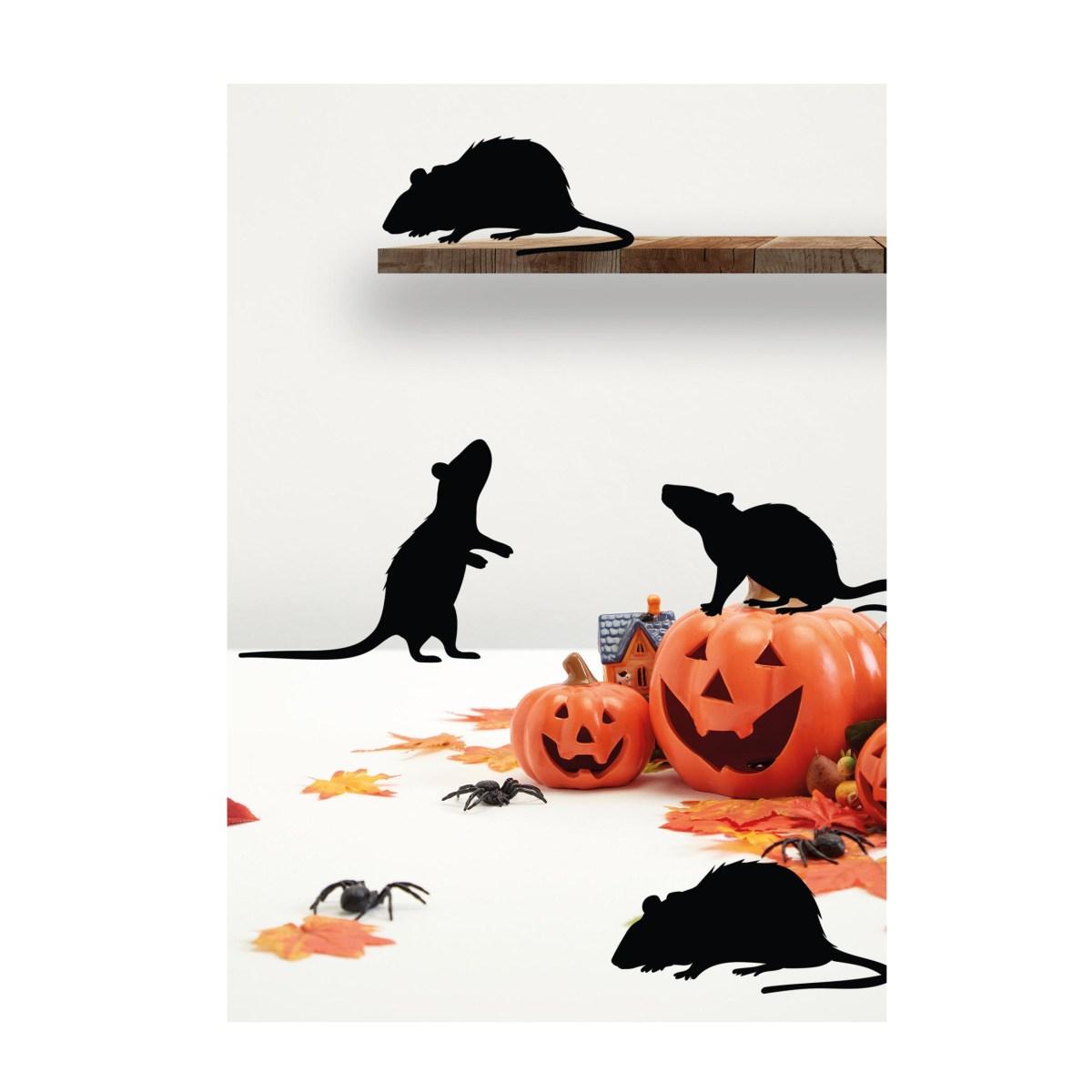 Vetrofania Topi Neri Sagome in Carta Assoriti pz.4 |_849