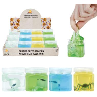 Barattoli con Gelatina Antistress con Ragni Colori Assortiti |Guirca_597