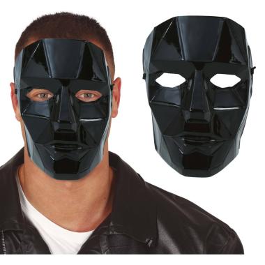 Maschera Viso PVC Squid Game Front Man Nera |Guirca_036