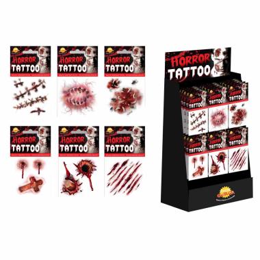 Tatuaggi Viso Rimovibili Cicatrici Insanguinate |Guirca_415