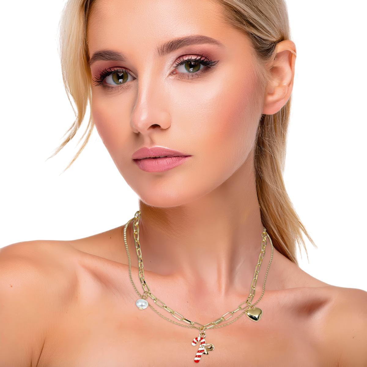 Collana candy natale metallo