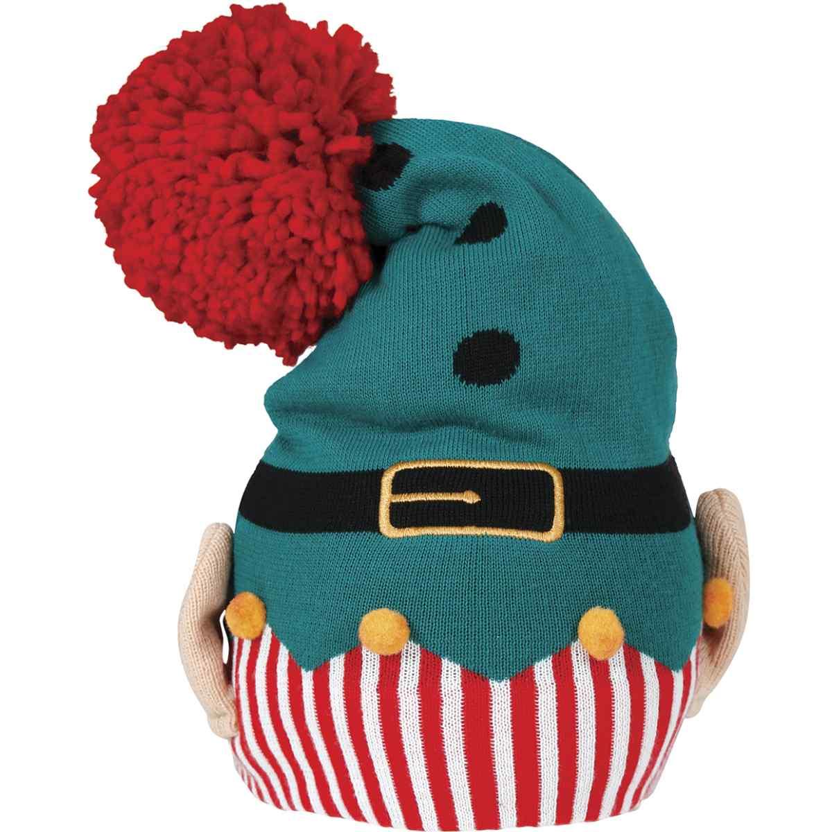 Cappello Elfo Verde Rosso con Palline e Orecchie |Guirca_597
