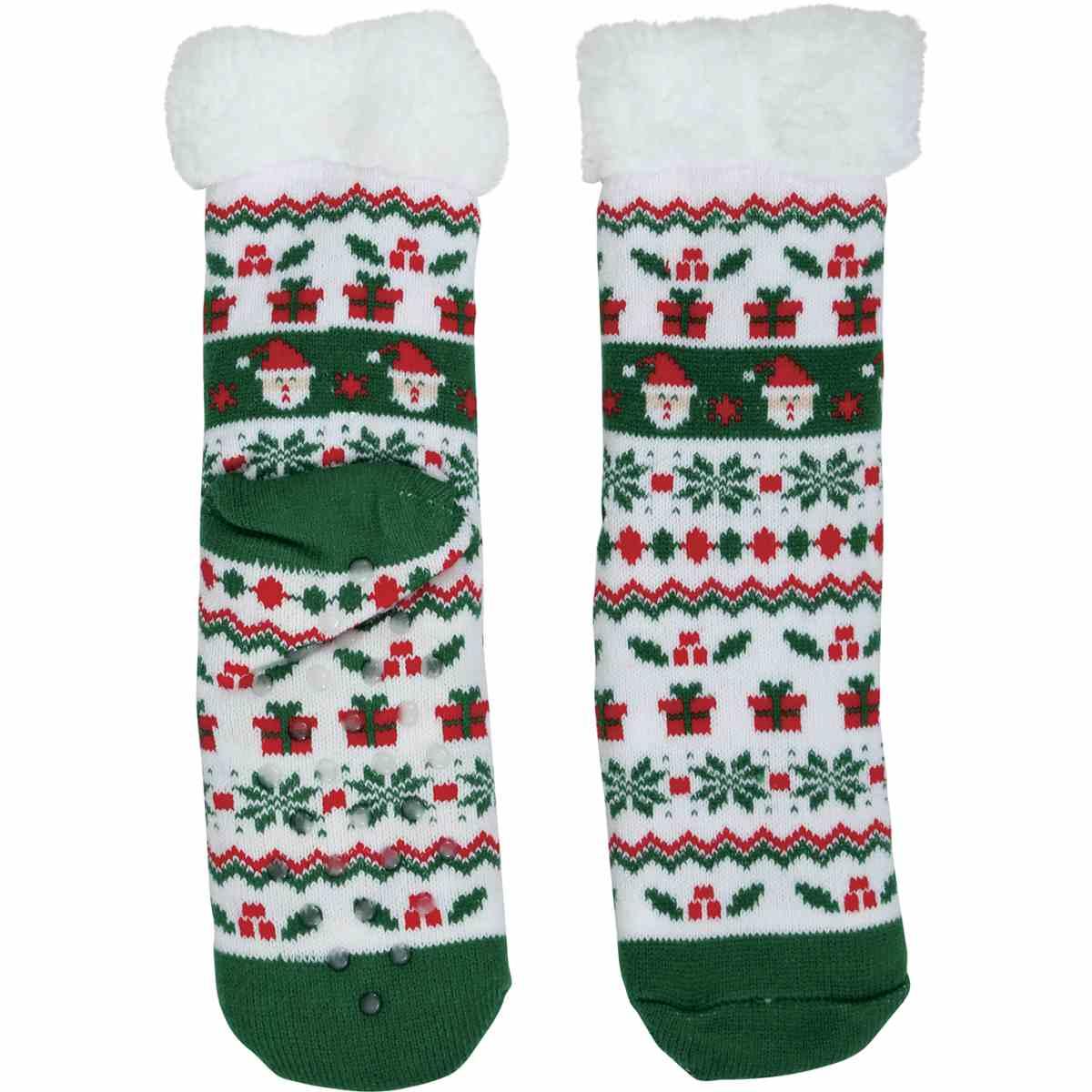 Calzini Natale Termici Verdi con Babbo |Guirca_189