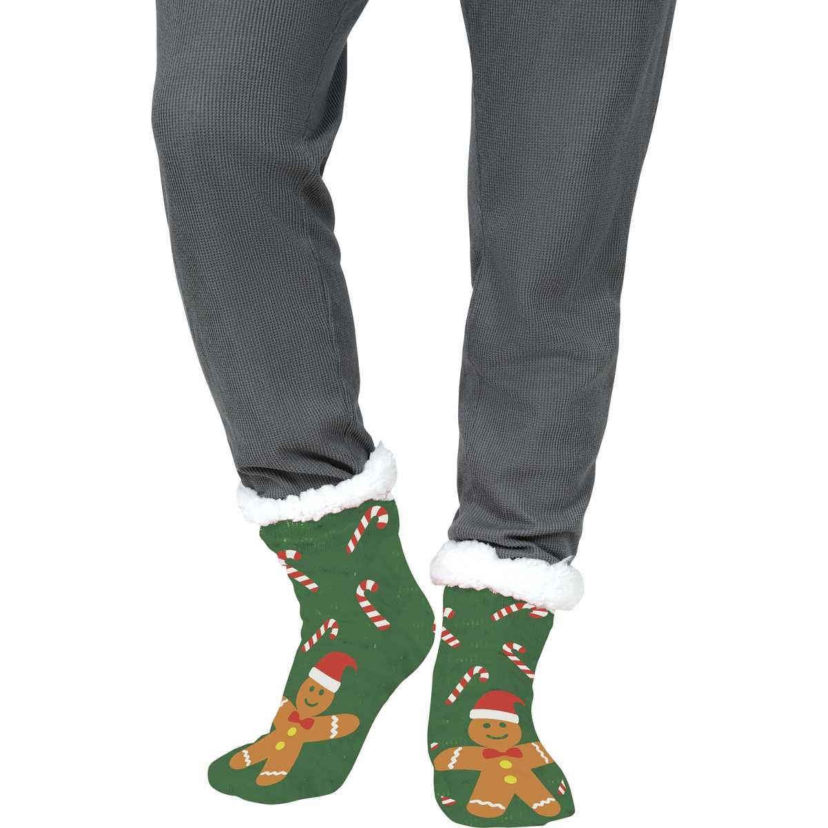 Calzini Natale Termici Verdi con Biscotto |Guirca_325