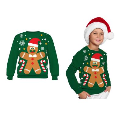 Maglione Natale Verde con Biscotto |Bambino_121