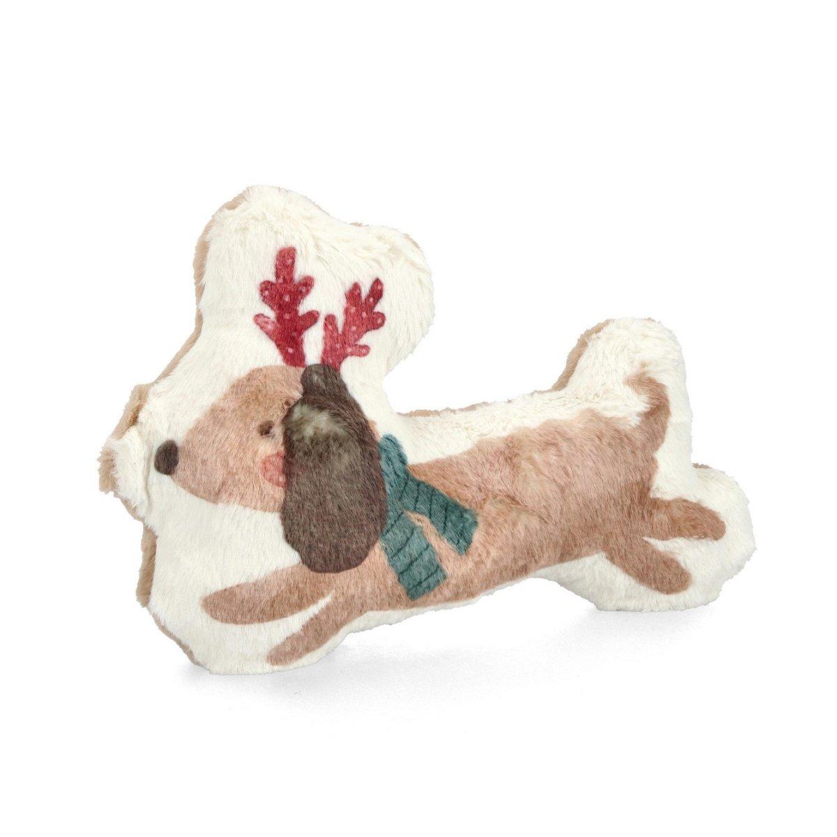 Cuscino Arredo in Tessuto Natale Benson con Cane cm.35x24 |Bizzotto_906