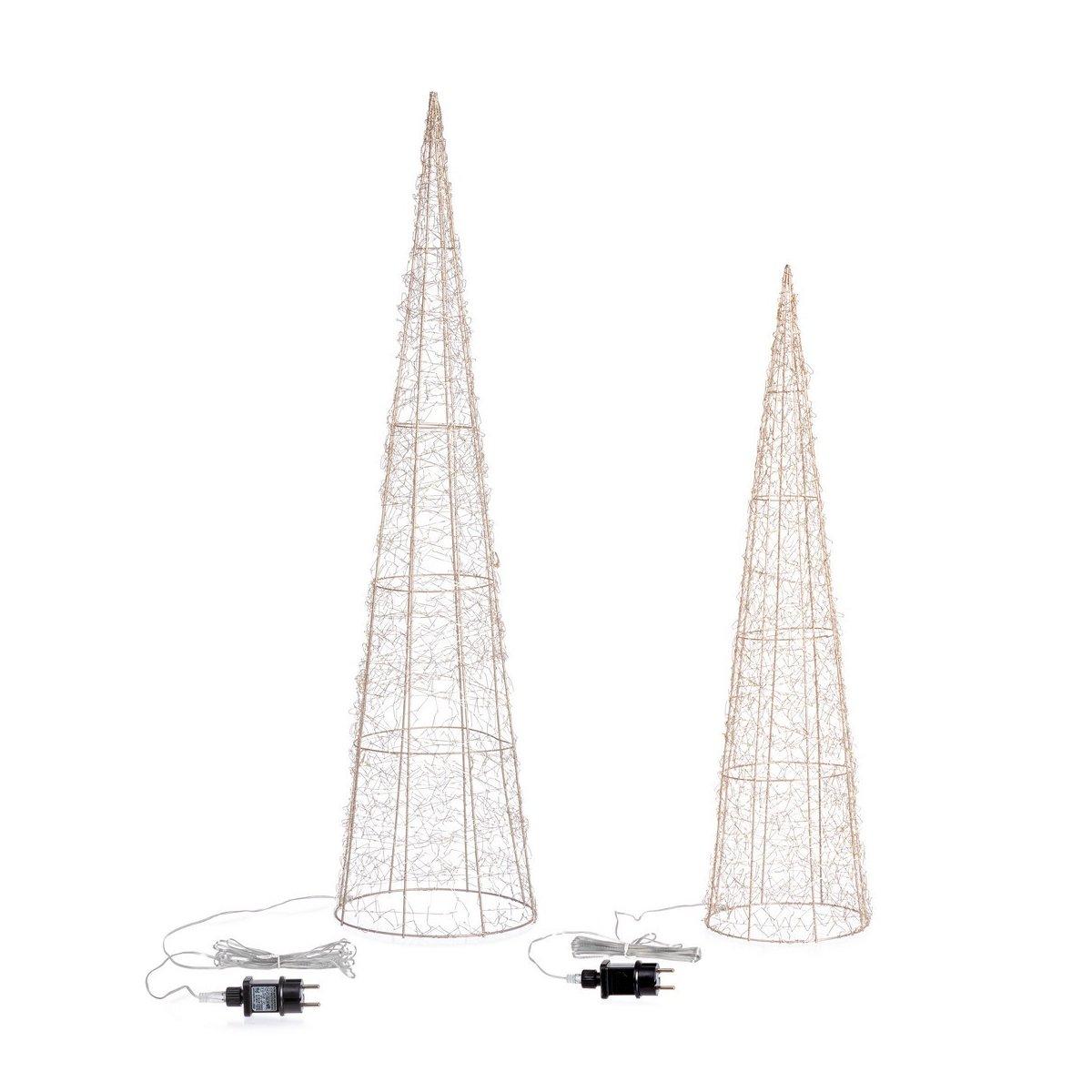 Luci Natale Esterno LED 400 Cono Bianco Caldo cm.80 |Bizzotto_210